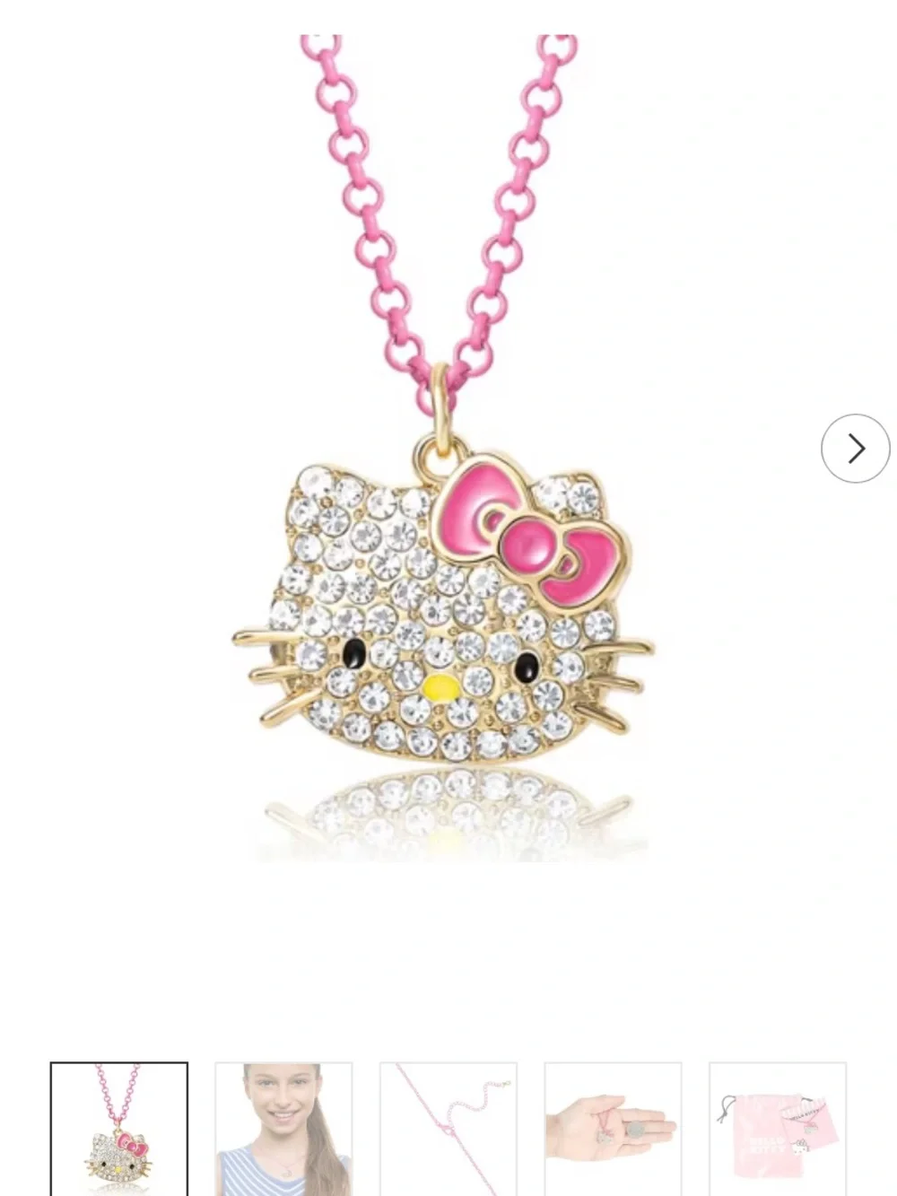 Sanrio‎ Hello Kitty Girls  Fashion Jewelry Necklace Pink